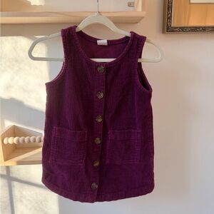 GAP Toddler Corduroy Button Dress - Plum